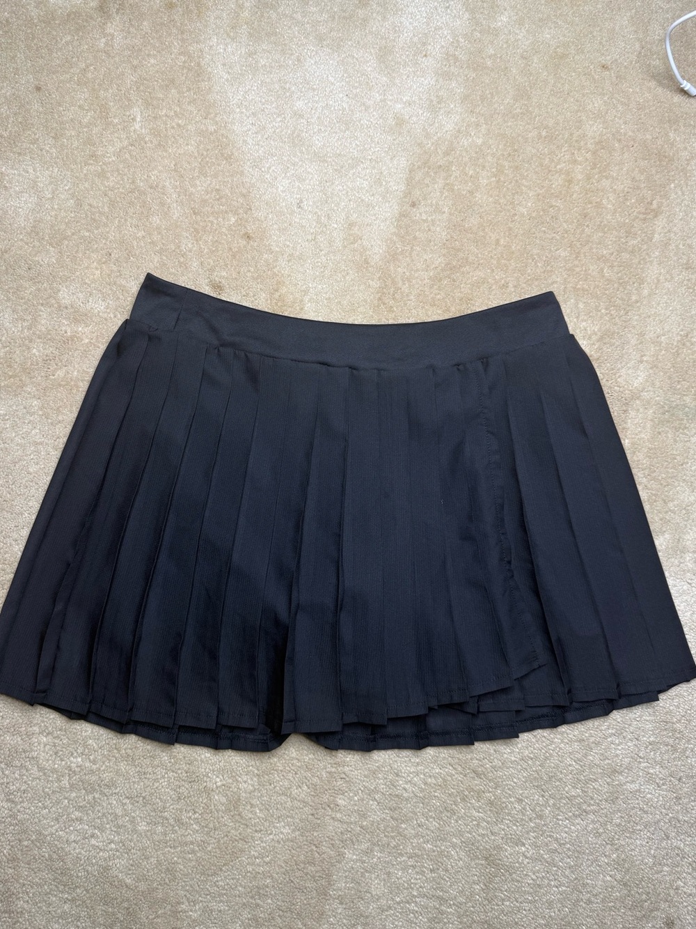 Black Active Sport Pleated Mini Skort size M NEW